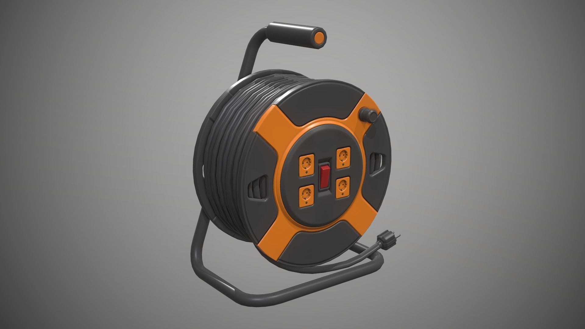 Power Station Portable Outlet Low-poly 3D model_21