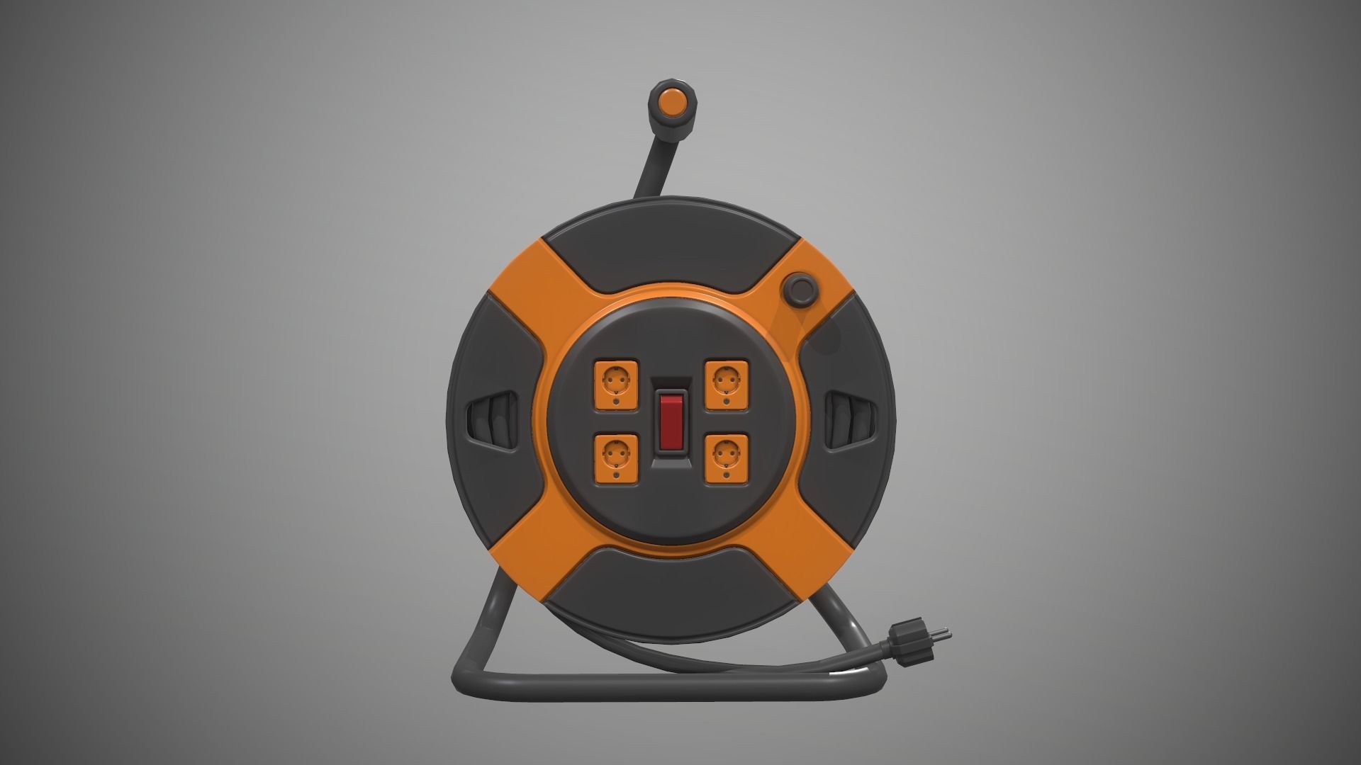 Power Station Portable Outlet Low-poly 3D model_9
