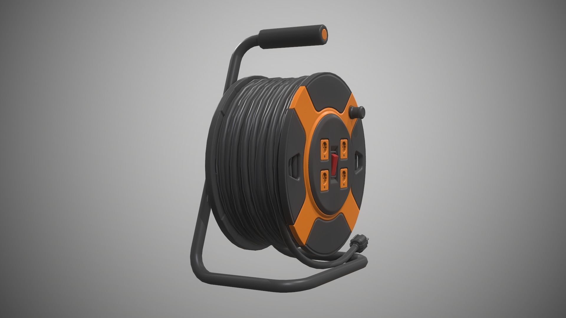 Power Station Portable Outlet Low-poly 3D model_11