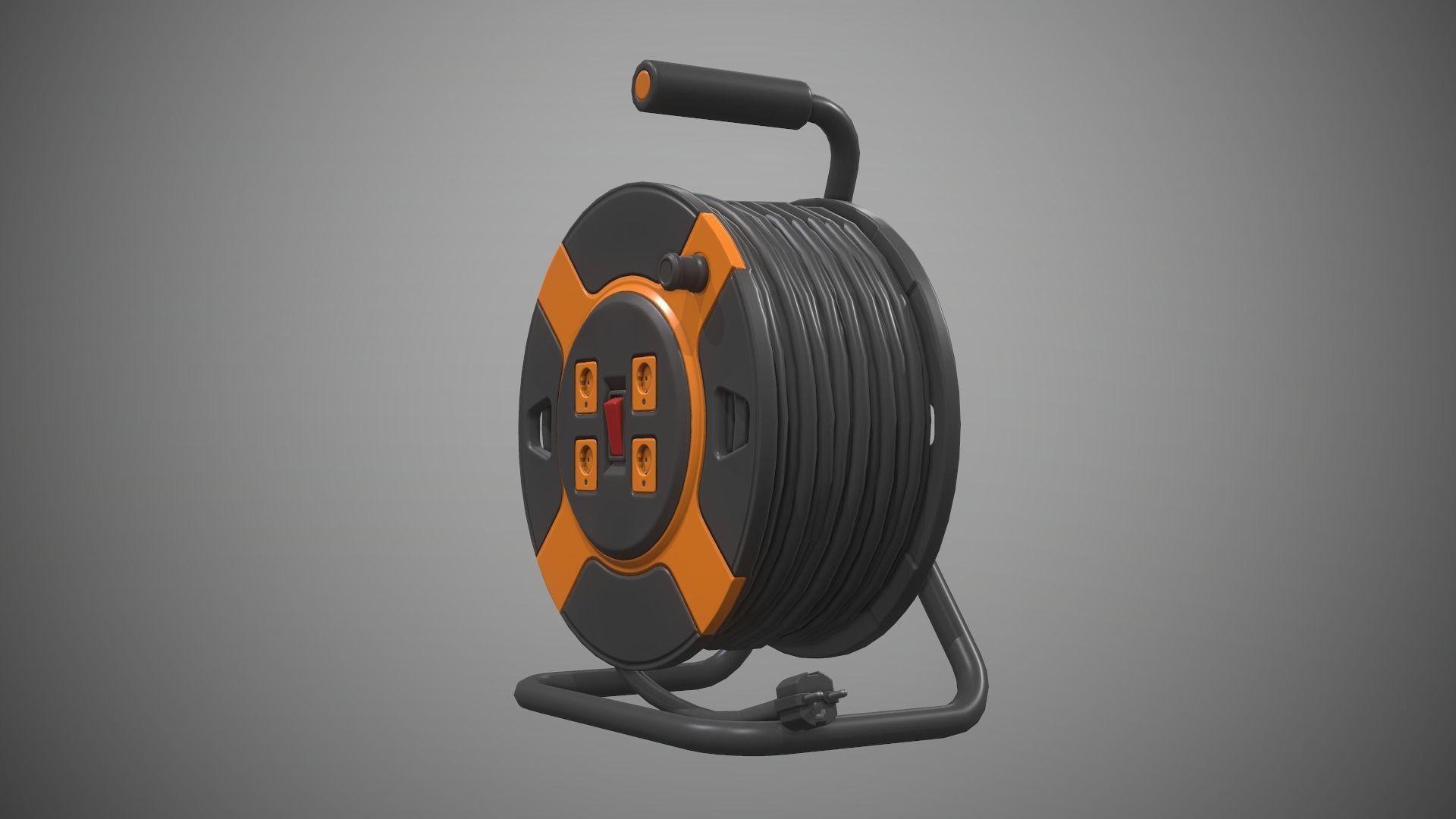 Power Station Portable Outlet Low-poly 3D model_10