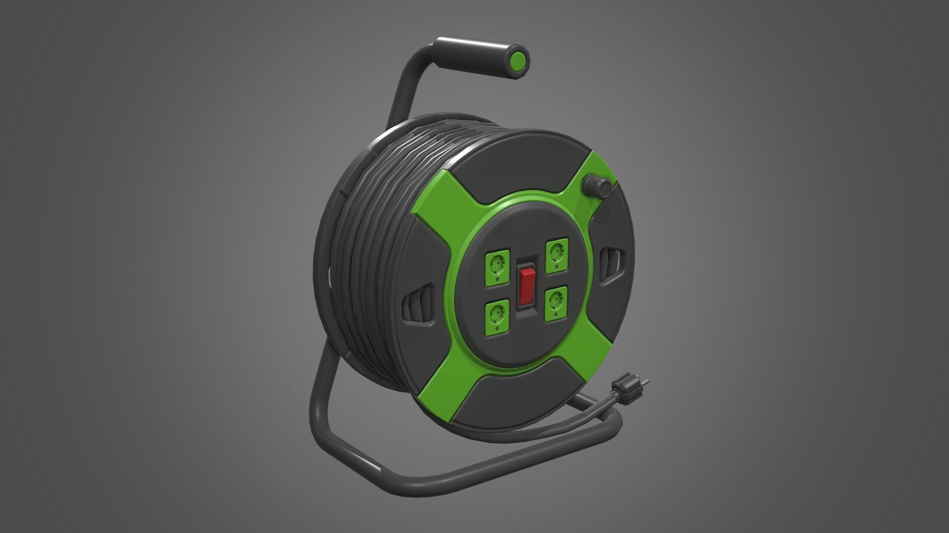 Power Station Portable Outlet Low-poly 3D model_19