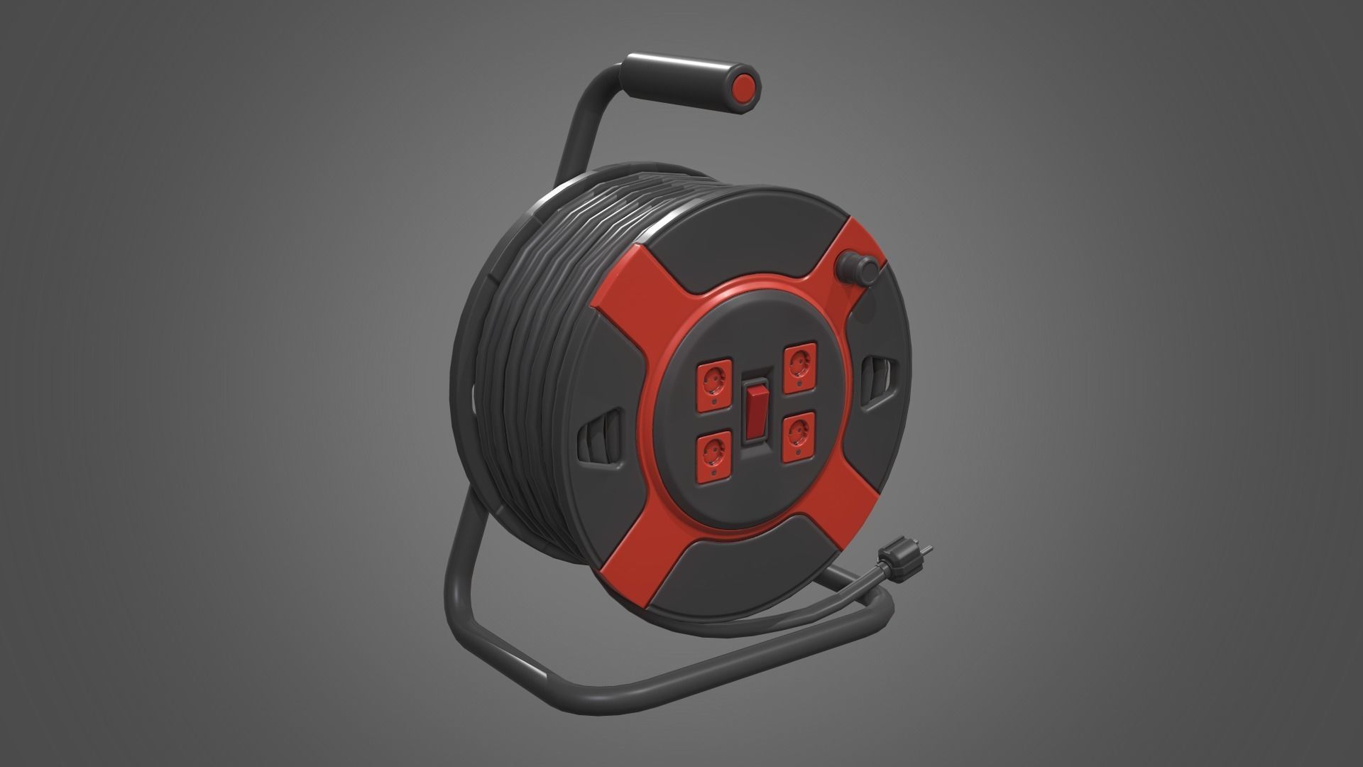 Power Station Portable Outlet Low-poly 3D model_18