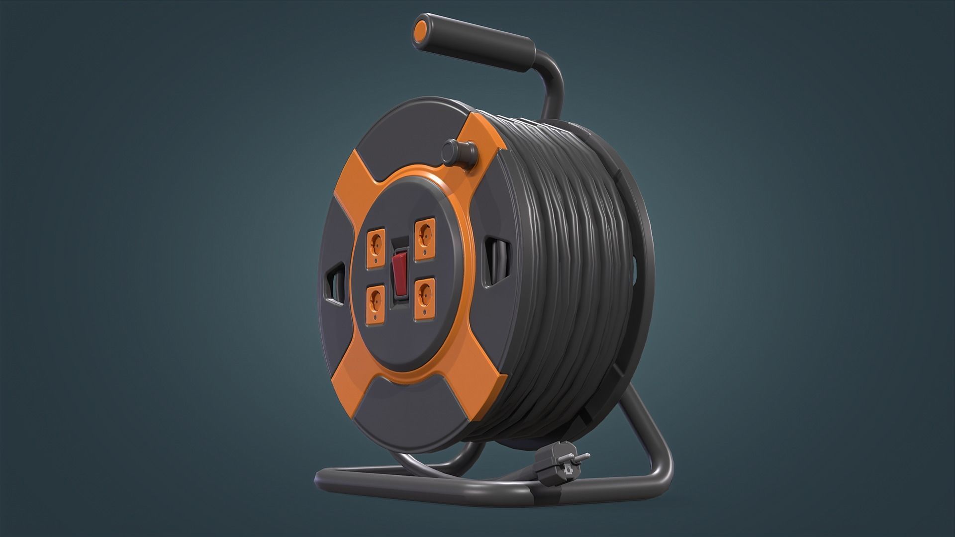 Power Station Portable Outlet Low-poly 3D model_2