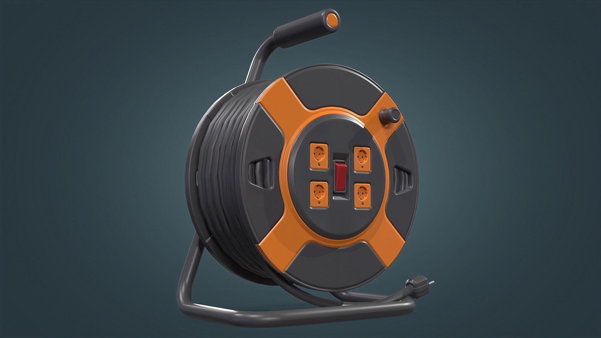 Power Station Portable Outlet Low-poly 3D model_1