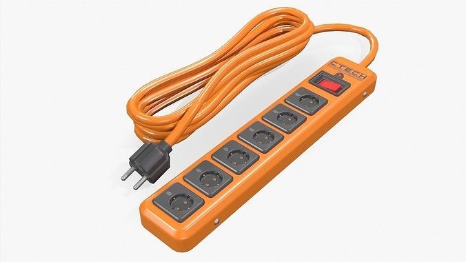 Power Strip Low-poly 3D model