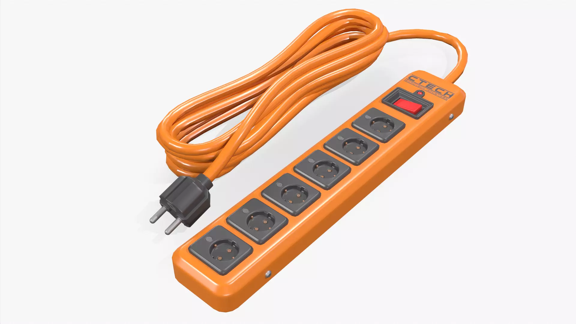 Power Strip Low-poly 3D model_0