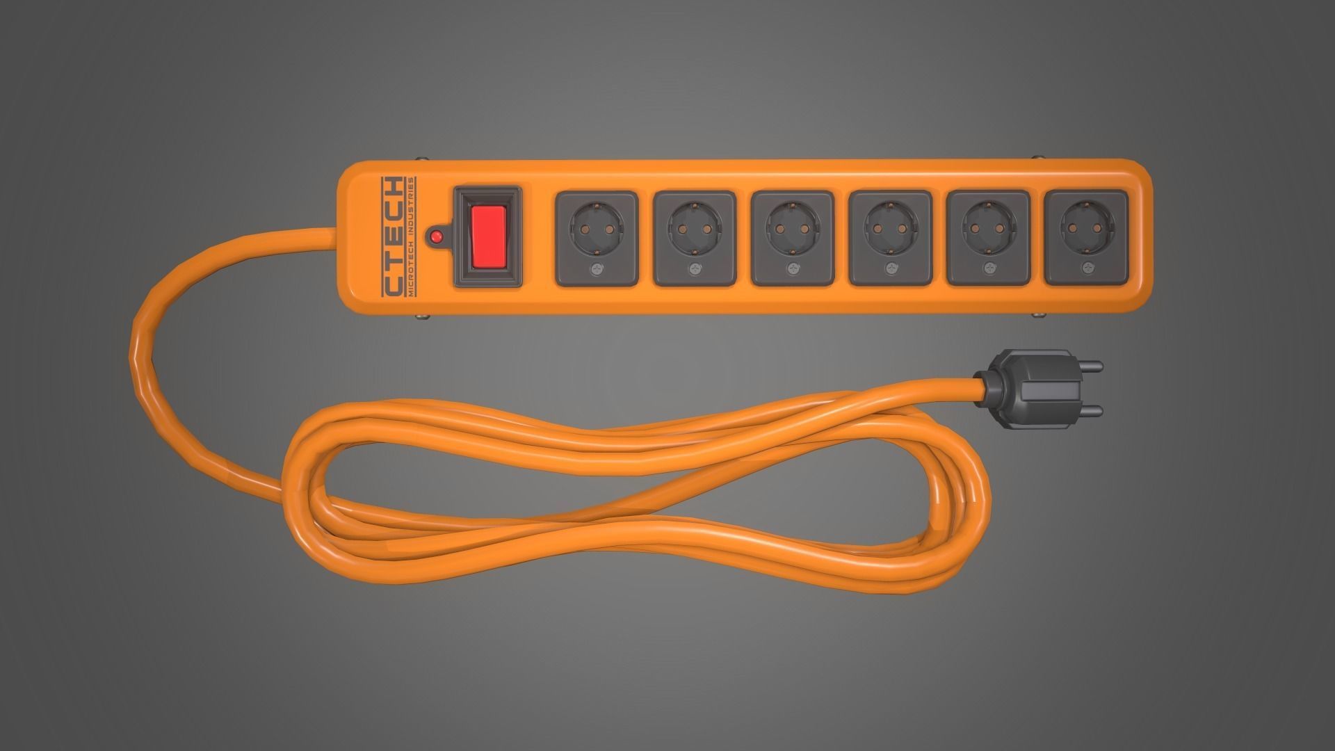 Power Strip Low-poly 3D model_9