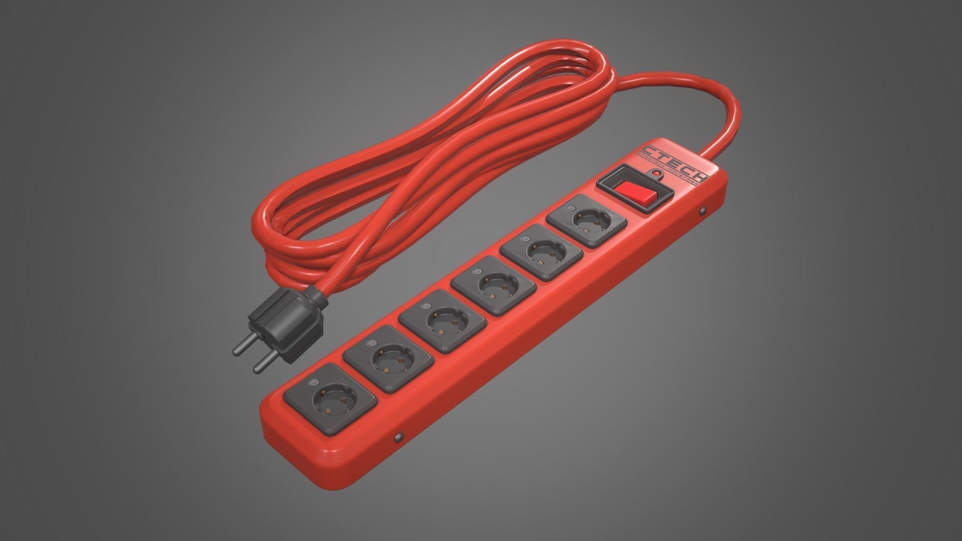 Power Strip Low-poly 3D model_11