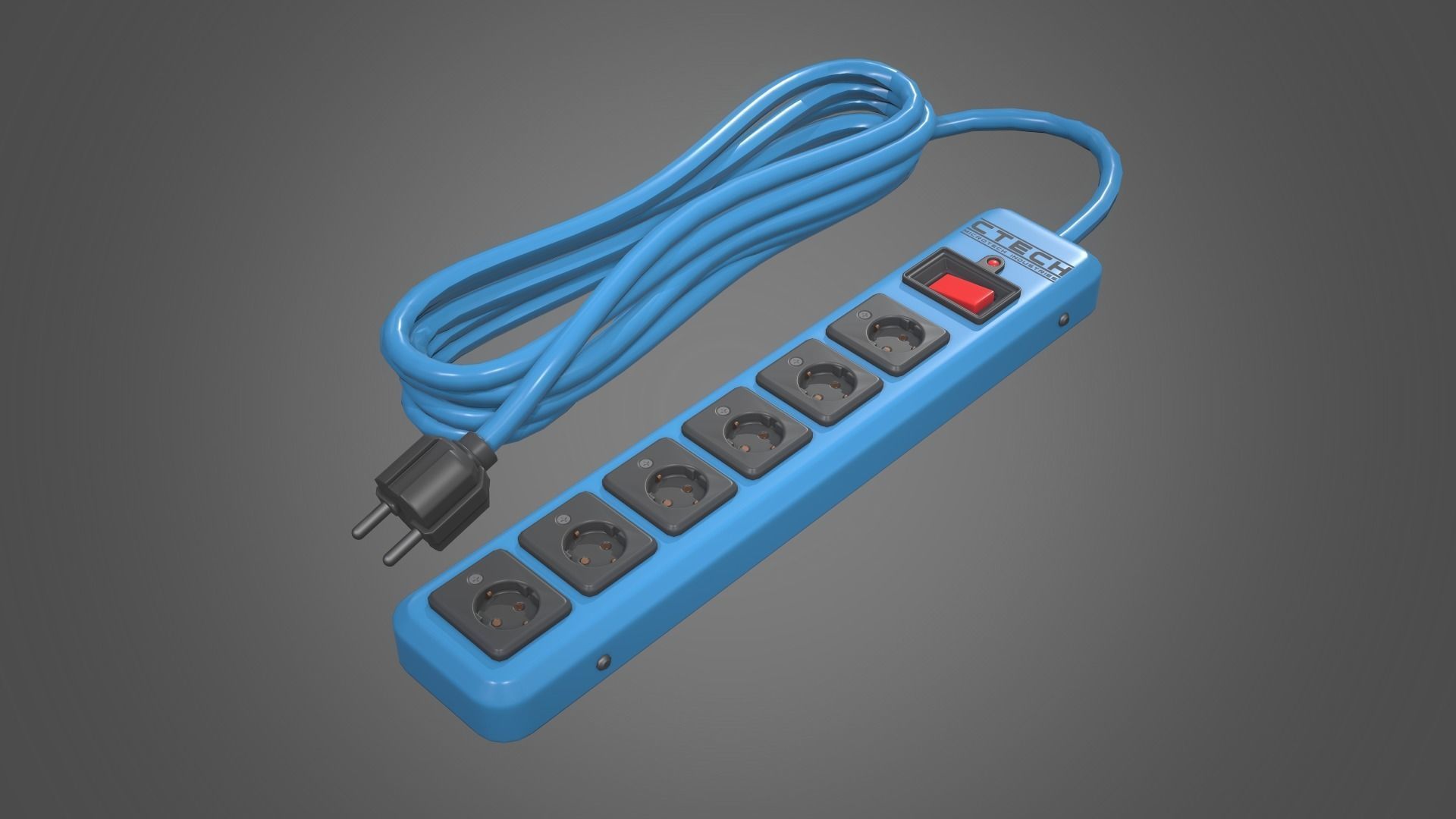 Power Strip Low-poly 3D model_13