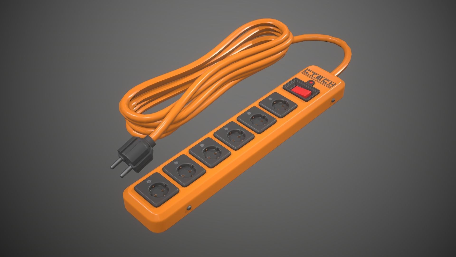 Power Strip Low-poly 3D model_17