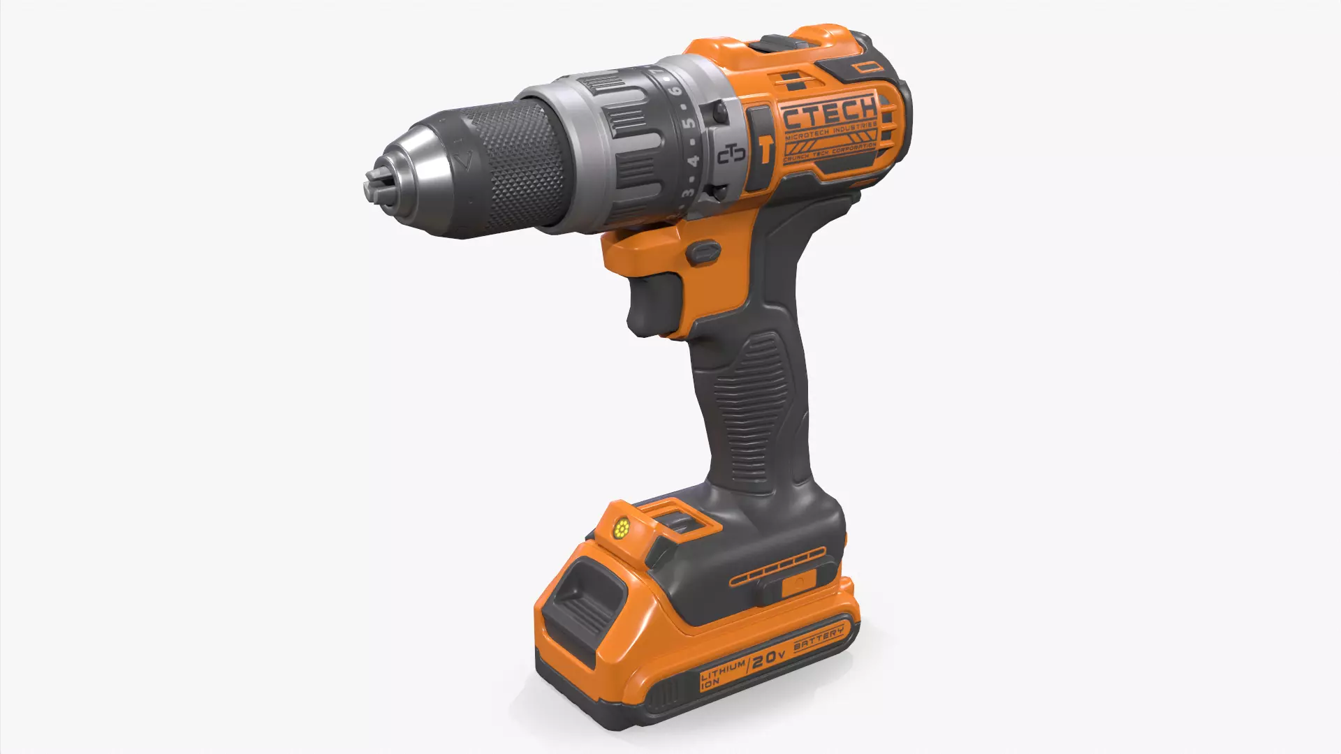 Power Drill Low-poly 3D model_0