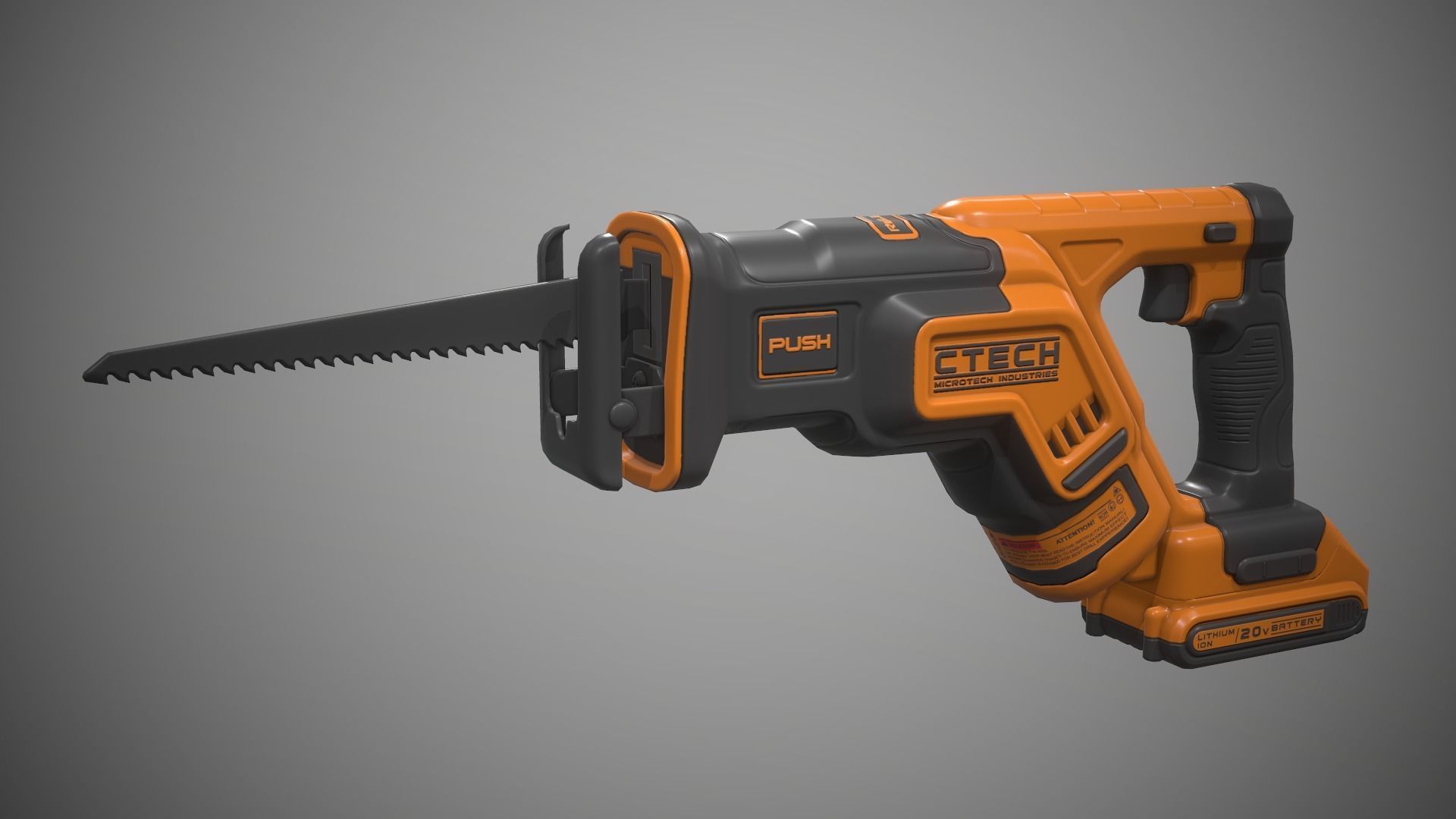 Reciprocating Saw Low-poly 3D model_6