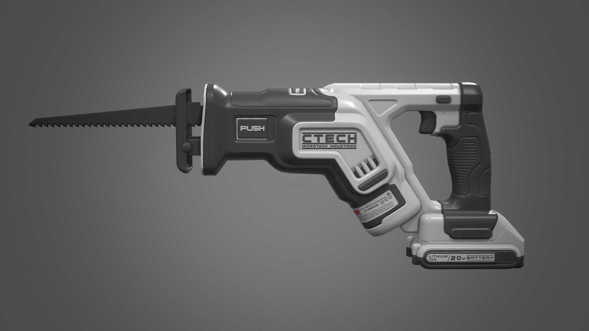 Reciprocating Saw Low-poly 3D model_18