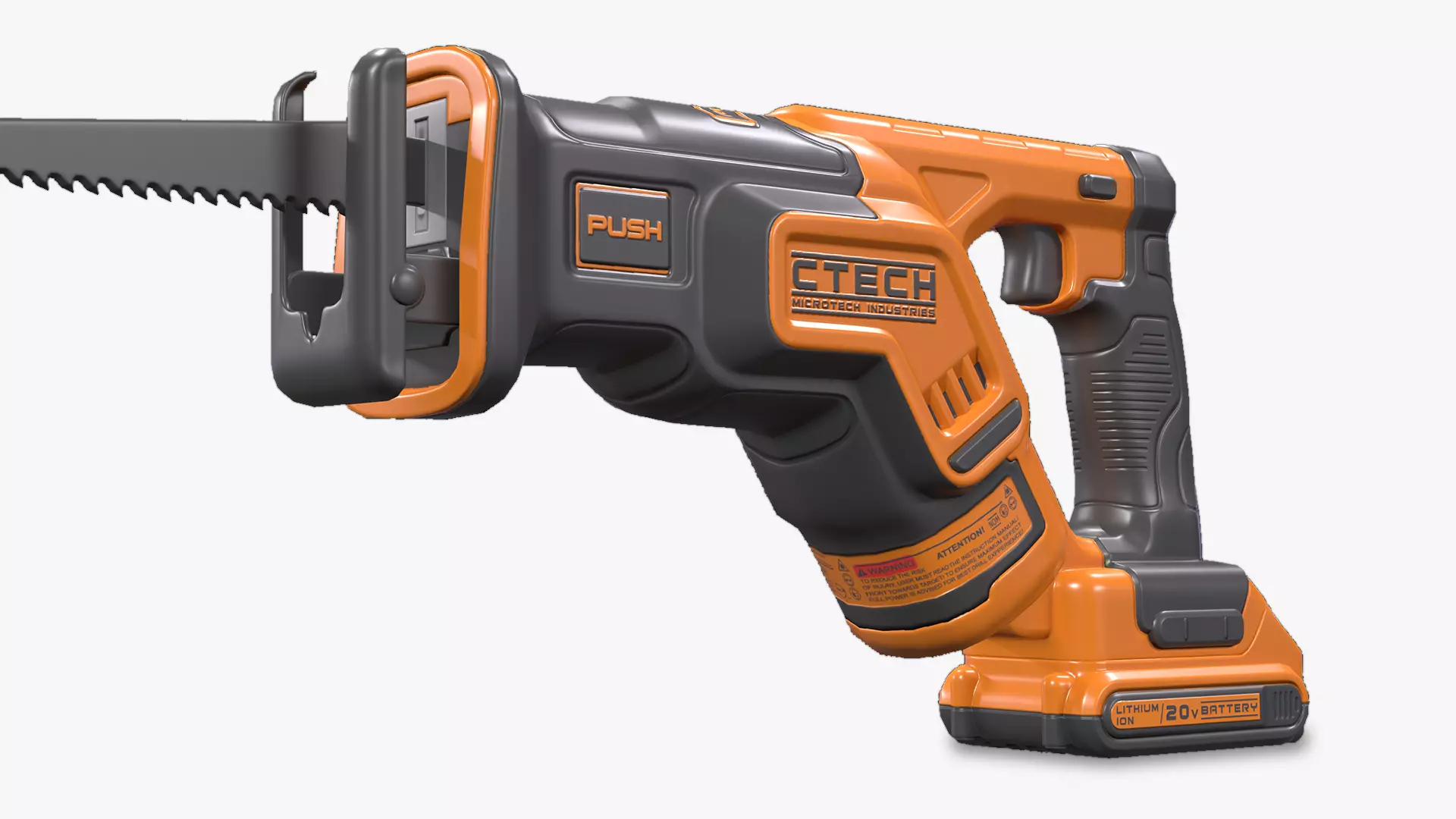 Reciprocating Saw Low-poly 3D model_0