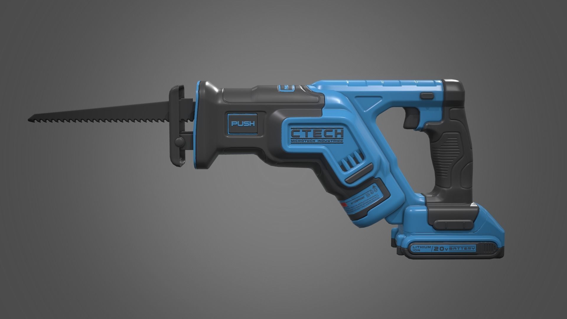 Reciprocating Saw Low-poly 3D model_21