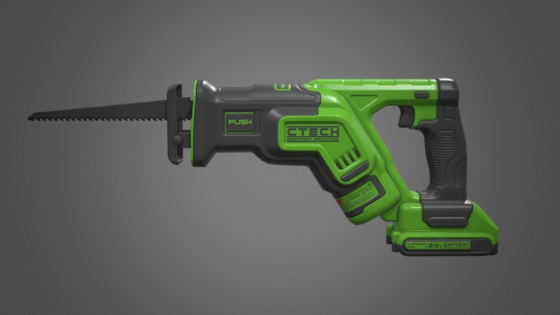 Reciprocating Saw Low-poly 3D model_20