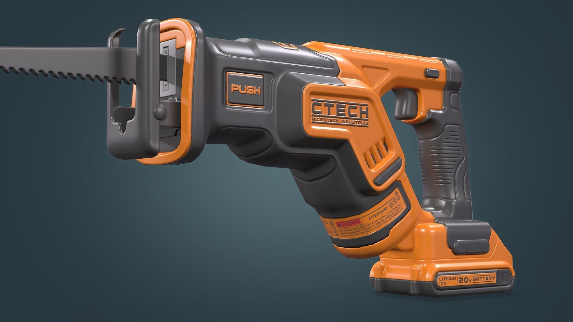 Reciprocating Saw Low-poly 3D model_1