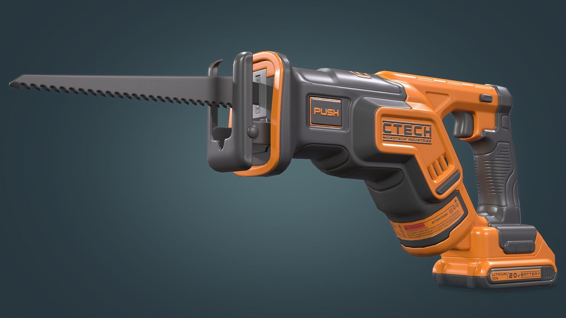 Reciprocating Saw Low-poly 3D model_2