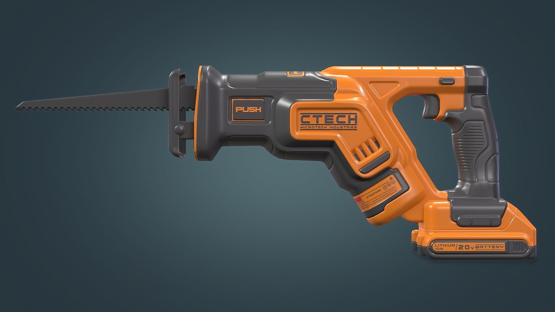 Reciprocating Saw Low-poly 3D model_3