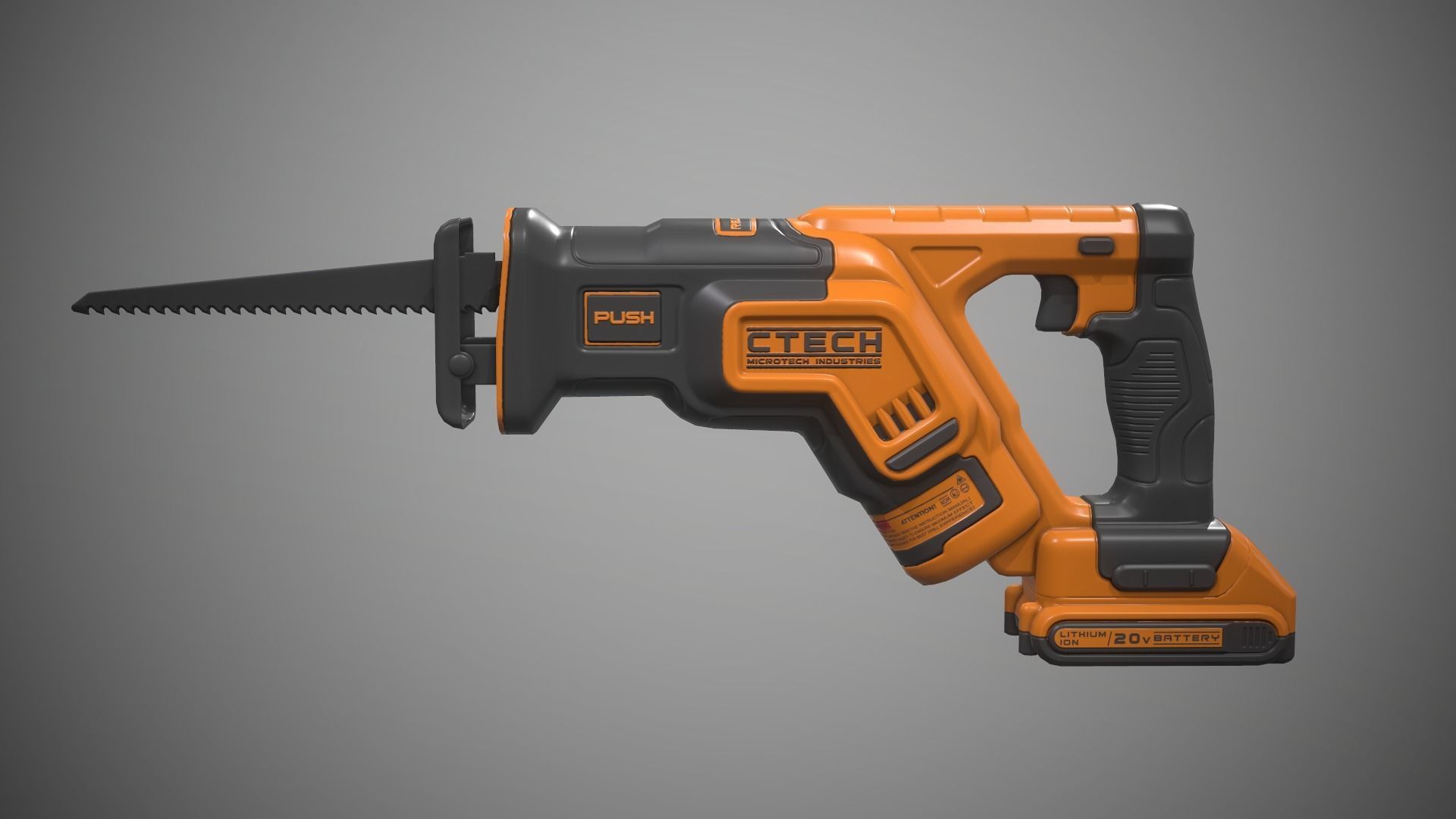 Reciprocating Saw Low-poly 3D model_5