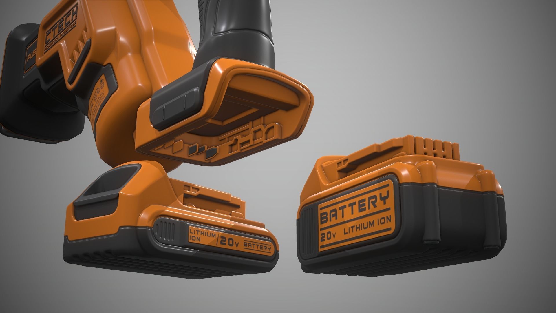 Reciprocating Saw Low-poly 3D model_15