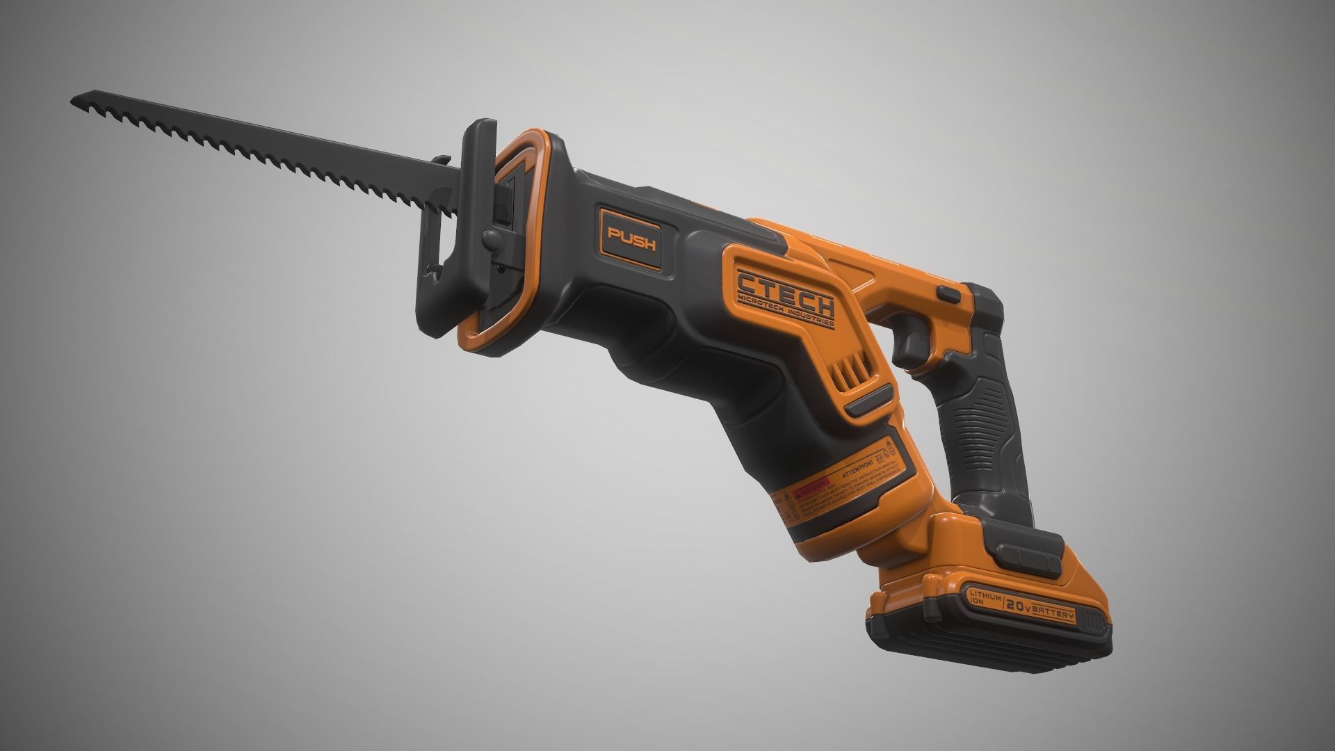 Reciprocating Saw Low-poly 3D model_12