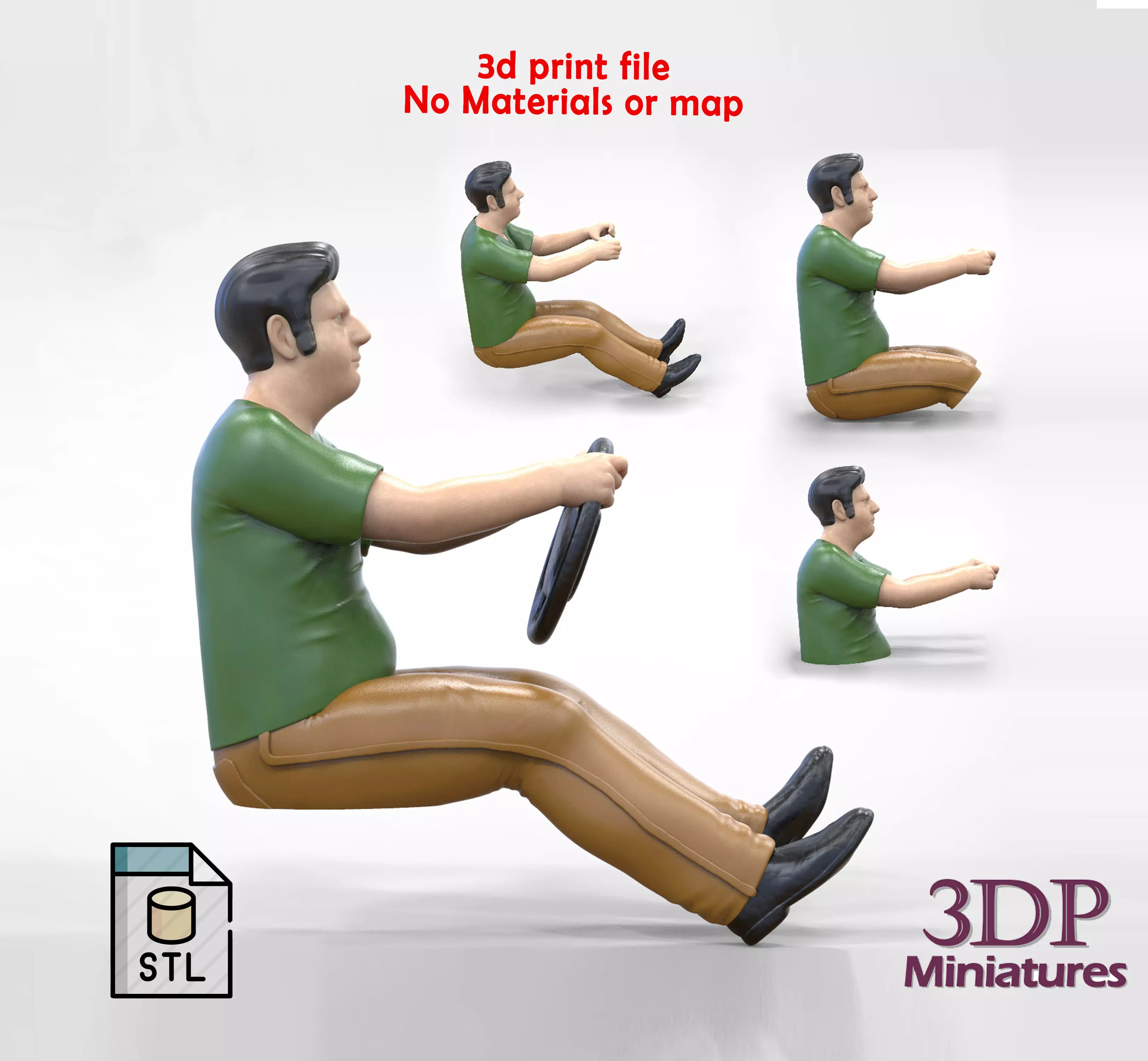 N2 Driver 1 64 Miniature With steering 3D print model_0