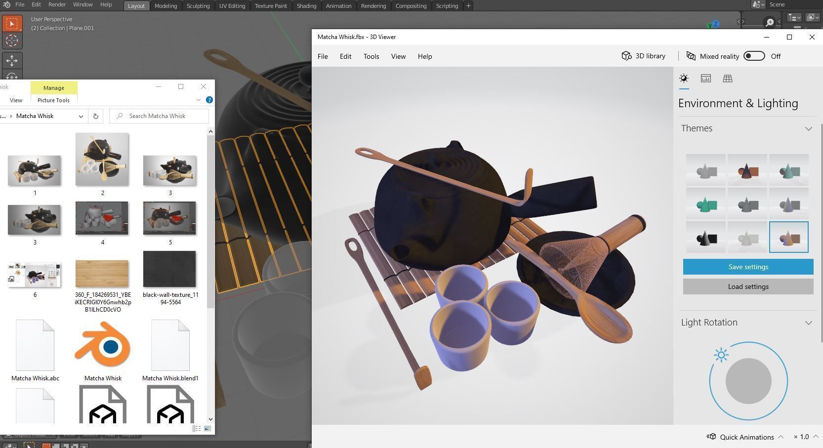 Matcha Whisk 3D model_6