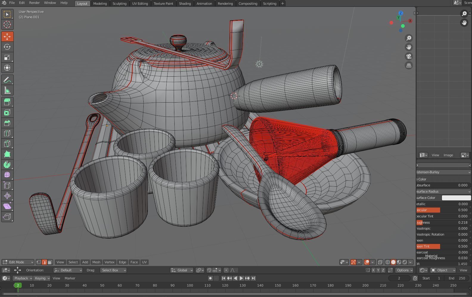 Matcha Whisk 3D model_4