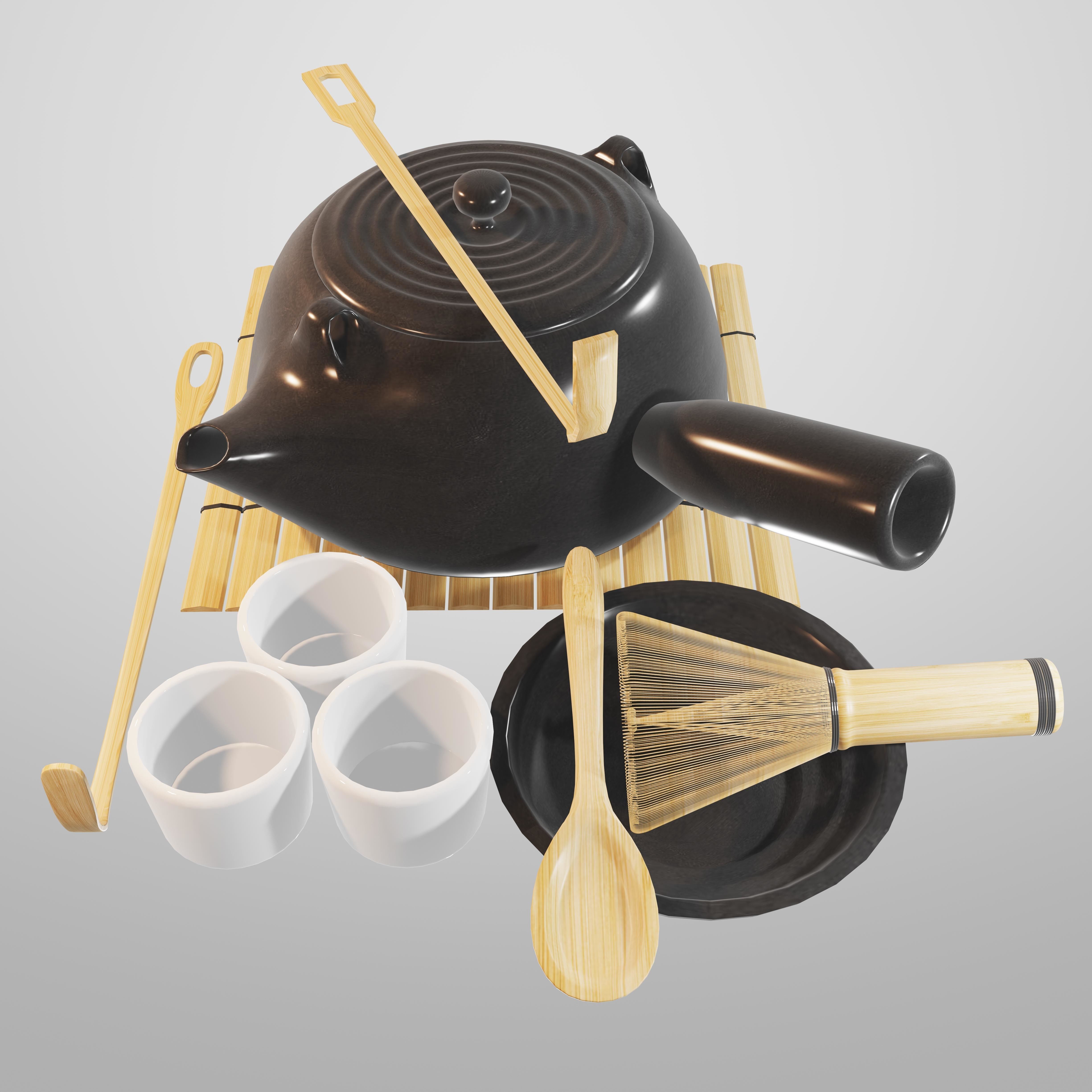 Matcha Whisk 3D model_1