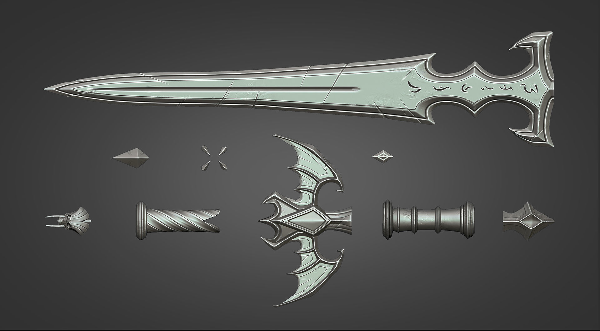 Remornia sword - Artbook version 3D print model_3