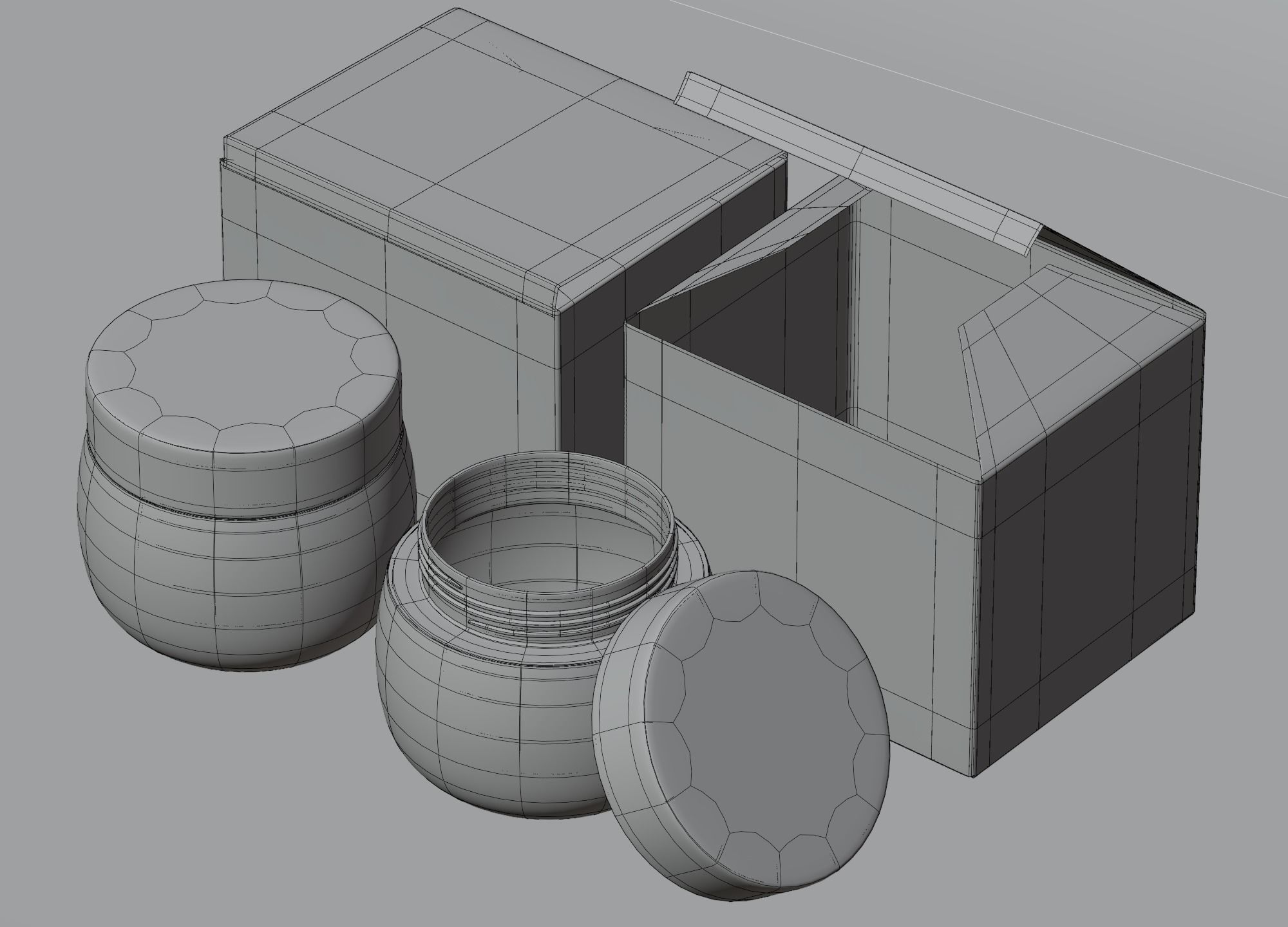 Cosmetic Mockup 3 Low-poly 3D model_4