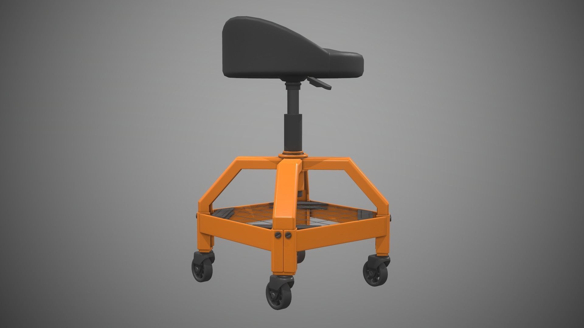 Shop Stool Low-poly 3D model_12