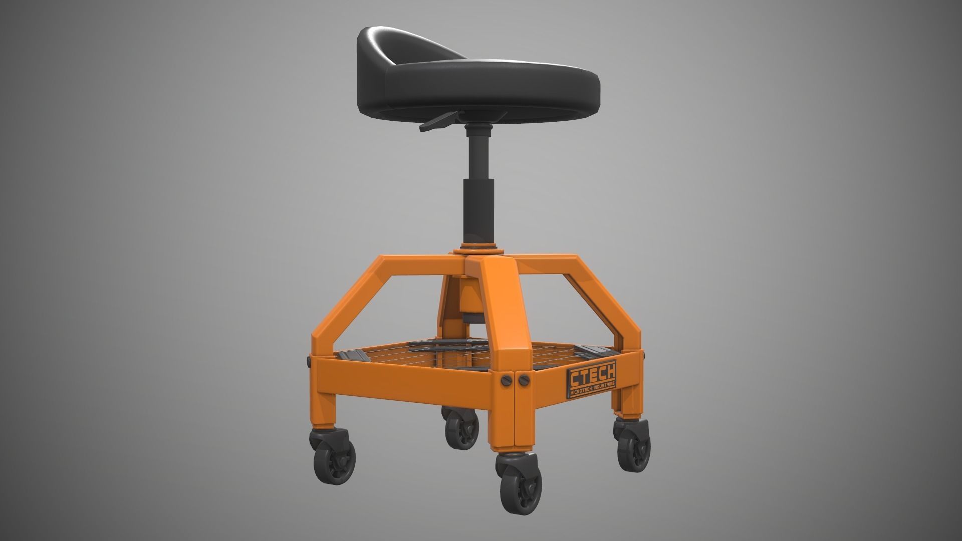 Shop Stool Low-poly 3D model_9