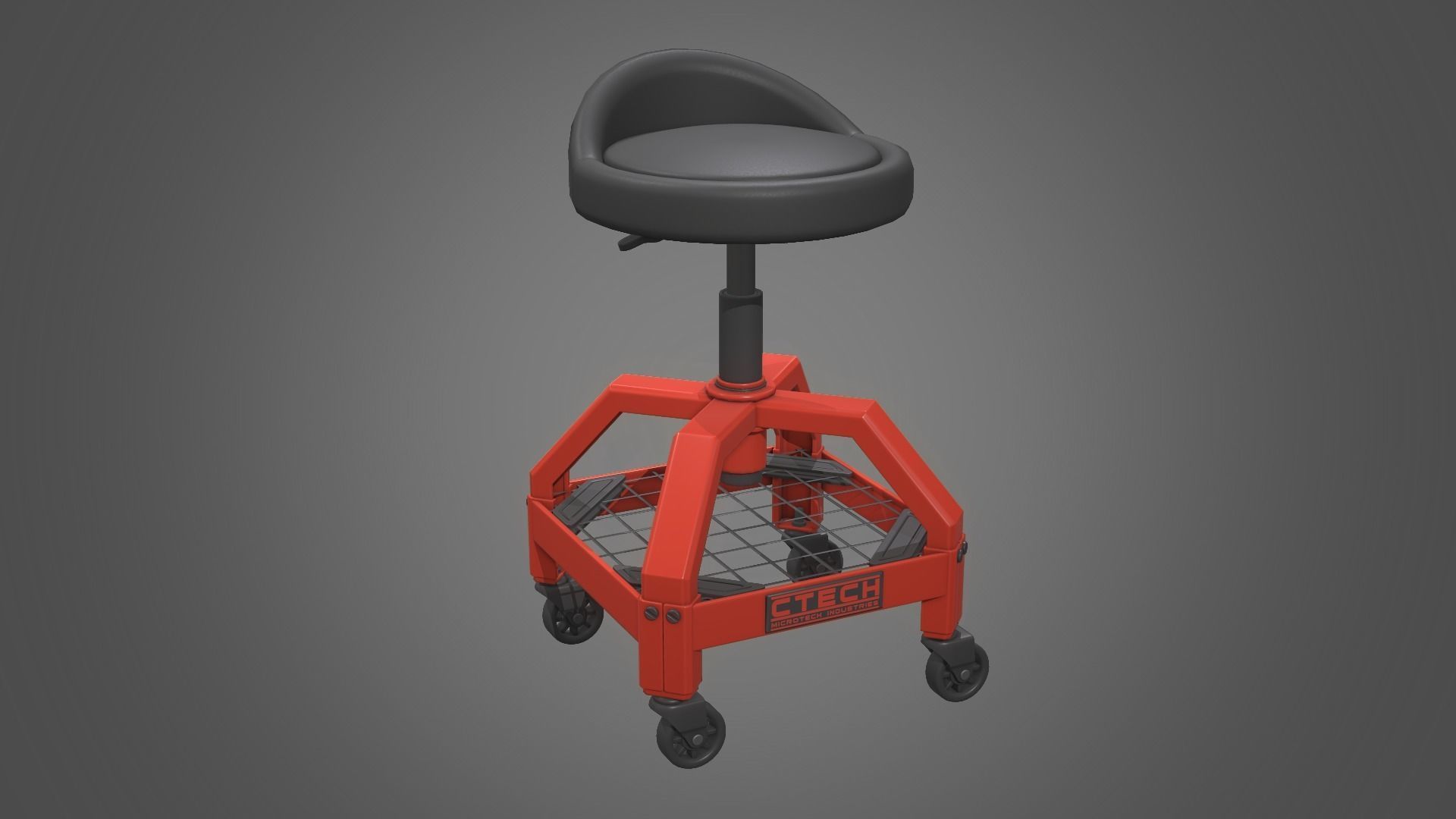 Shop Stool Low-poly 3D model_16