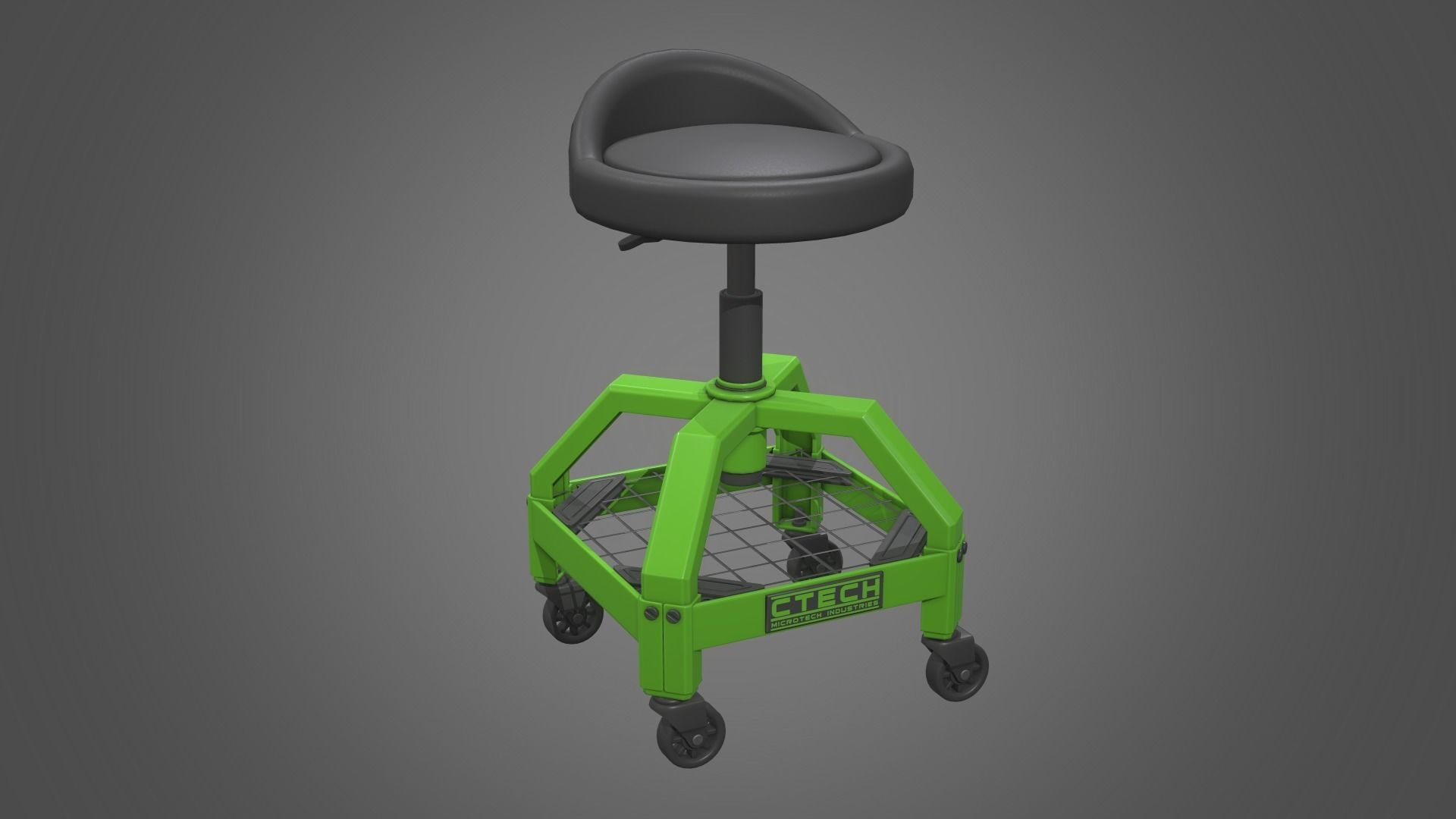 Shop Stool Low-poly 3D model_17