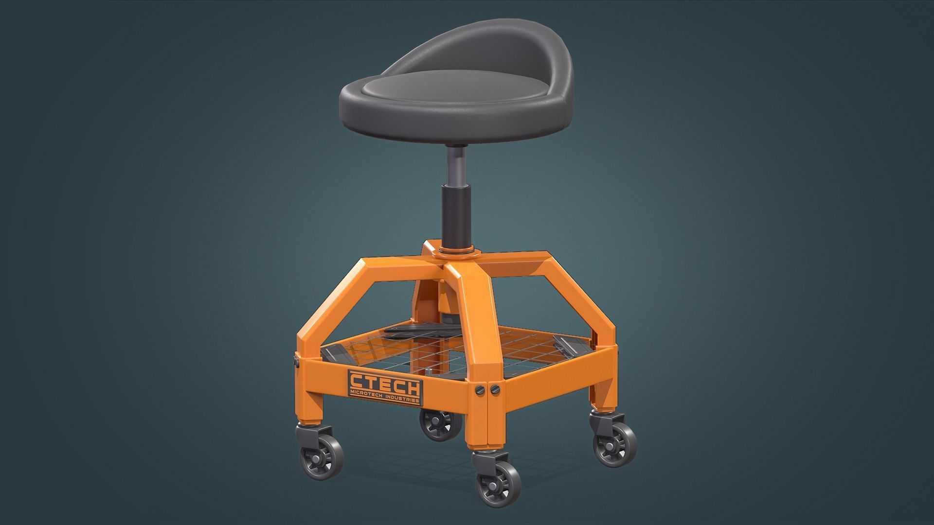 Shop Stool Low-poly 3D model_3