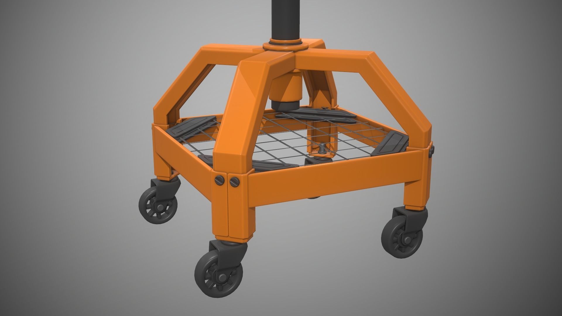 Shop Stool Low-poly 3D model_7