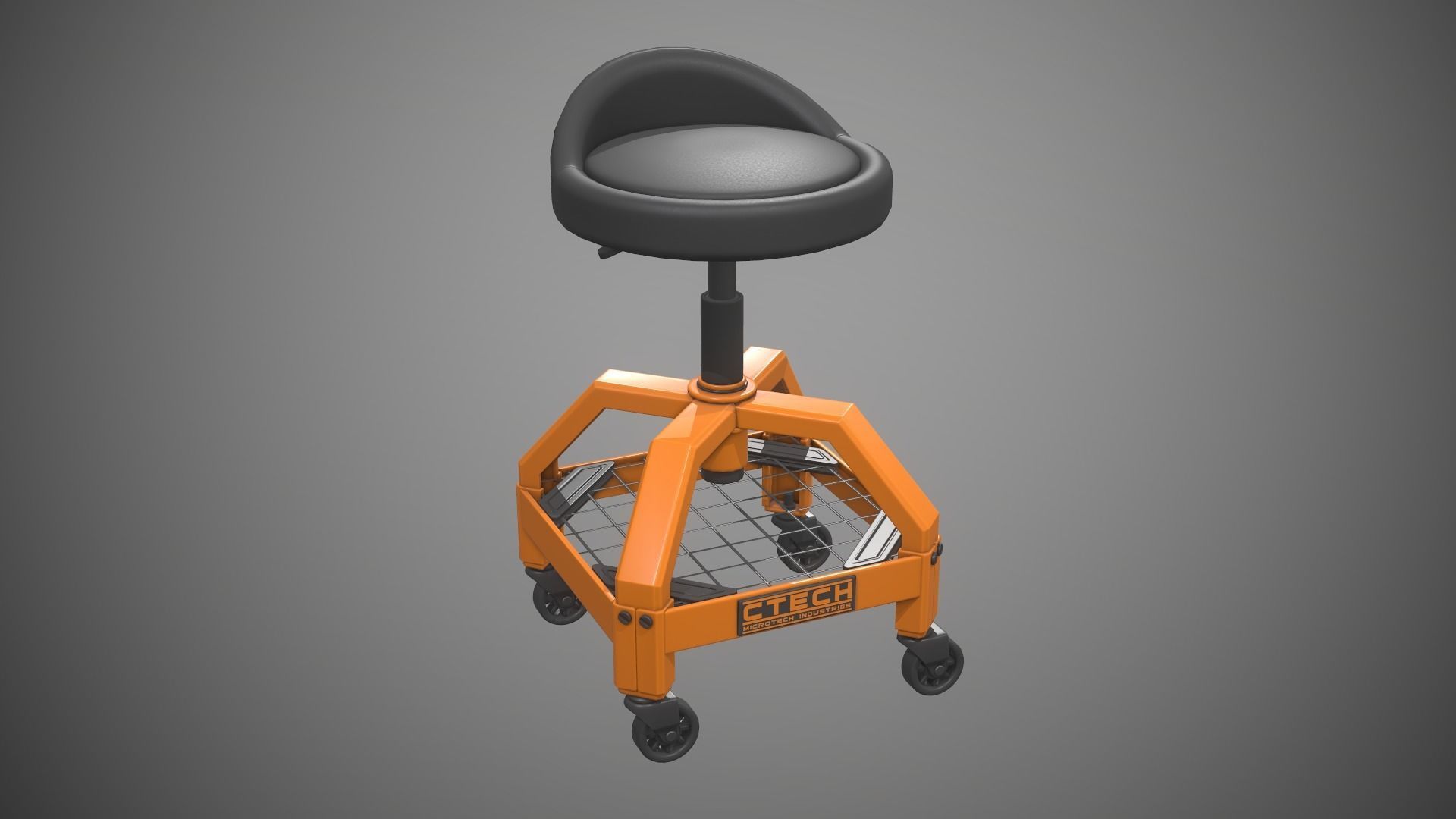 Shop Stool Low-poly 3D model_11