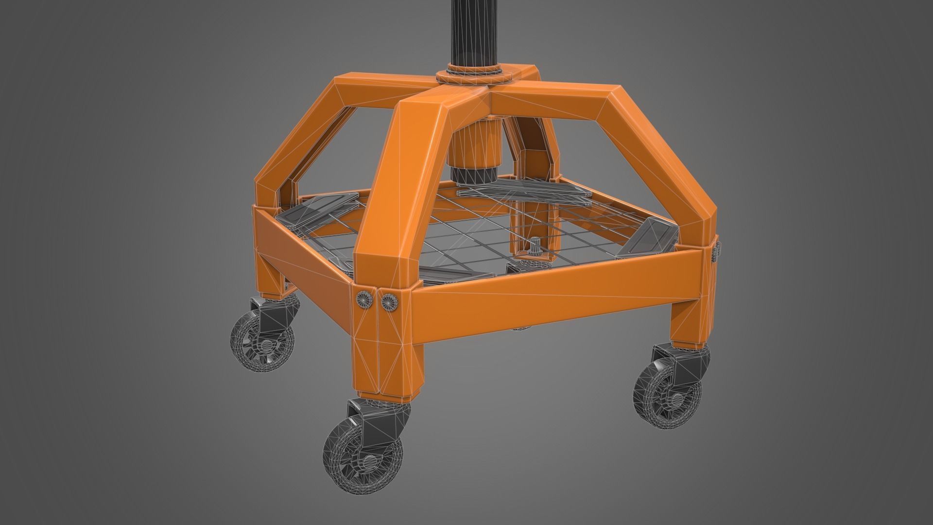 Shop Stool Low-poly 3D model_14