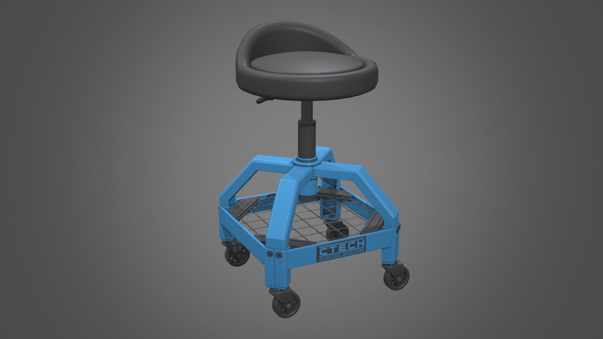 Shop Stool Low-poly 3D model_18
