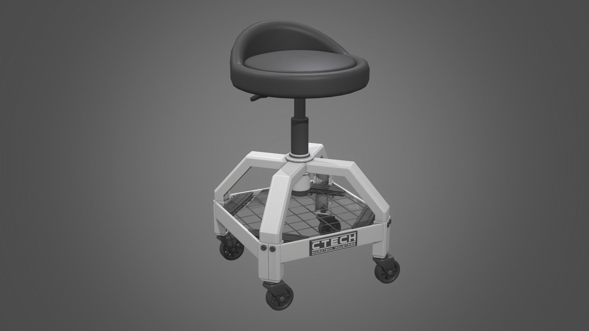 Shop Stool Low-poly 3D model_19
