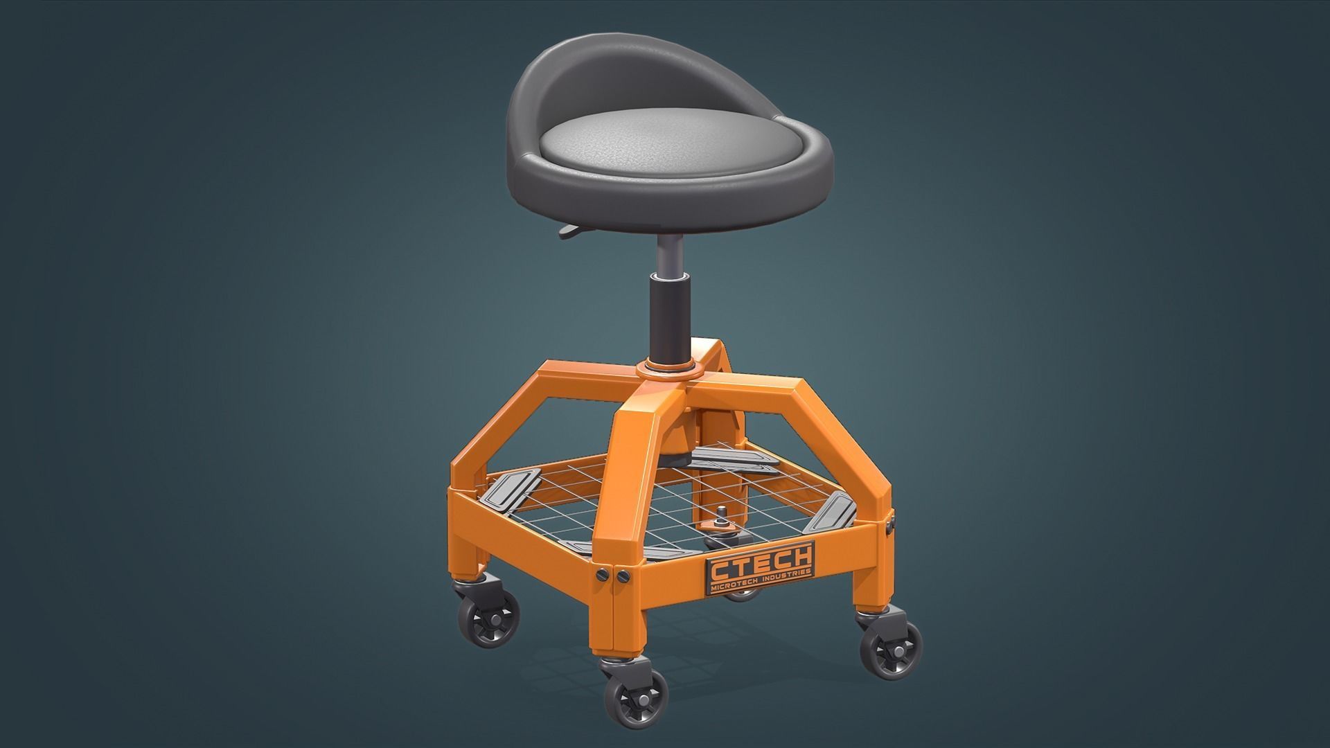 Shop Stool Low-poly 3D model_1