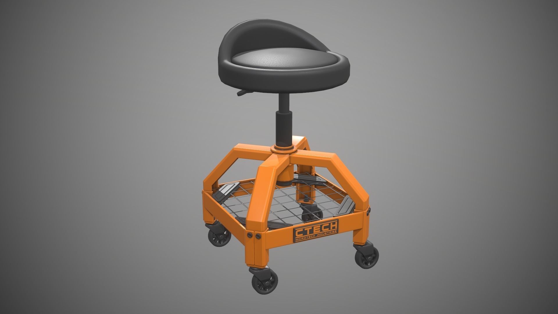 Shop Stool Low-poly 3D model_20