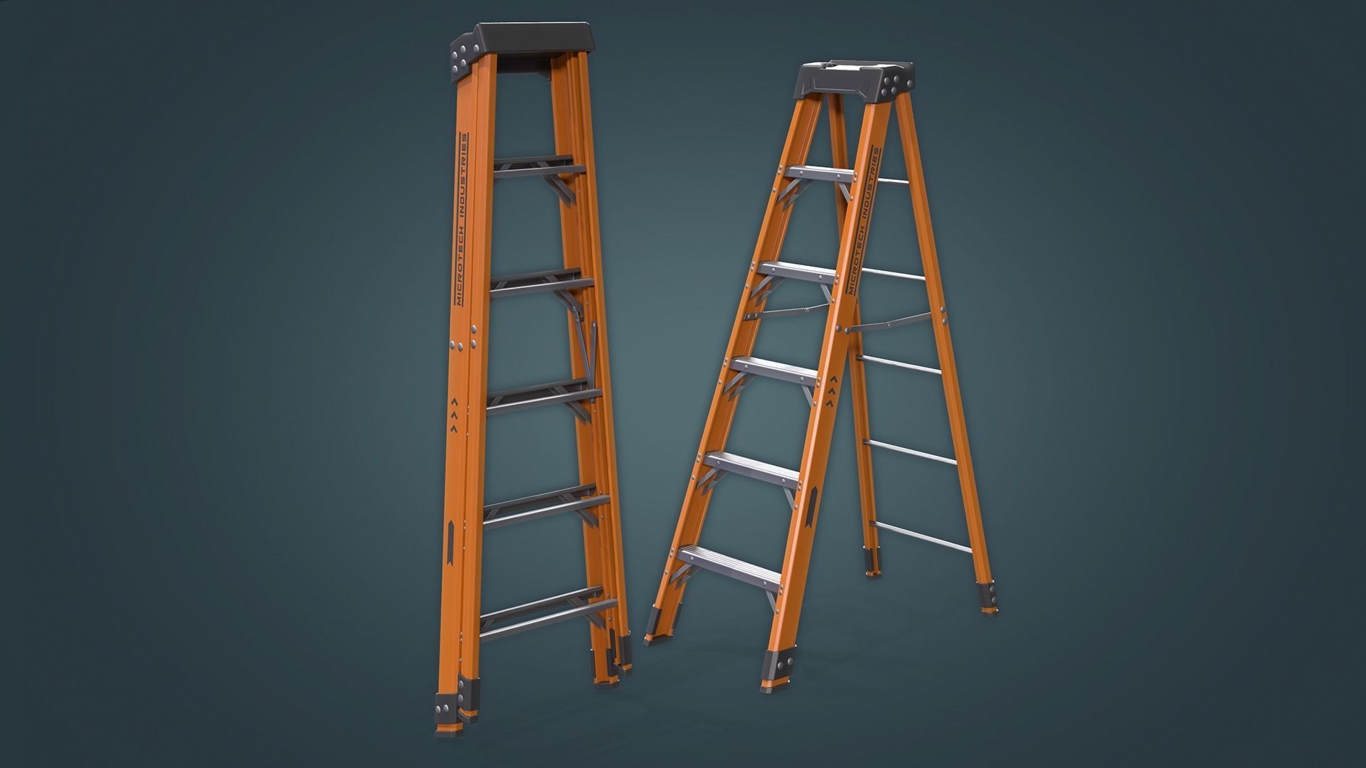 Step Ladder Low-poly 3D model_6