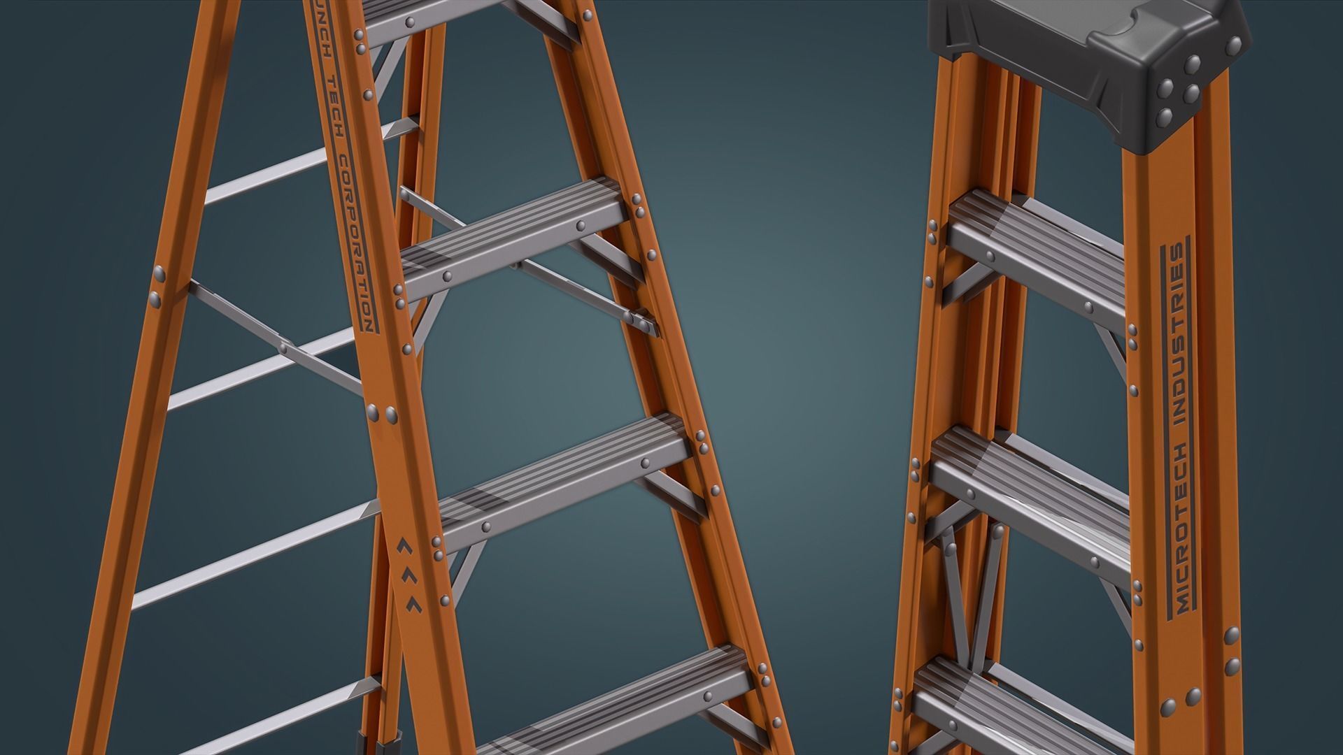 Step Ladder Low-poly 3D model_13