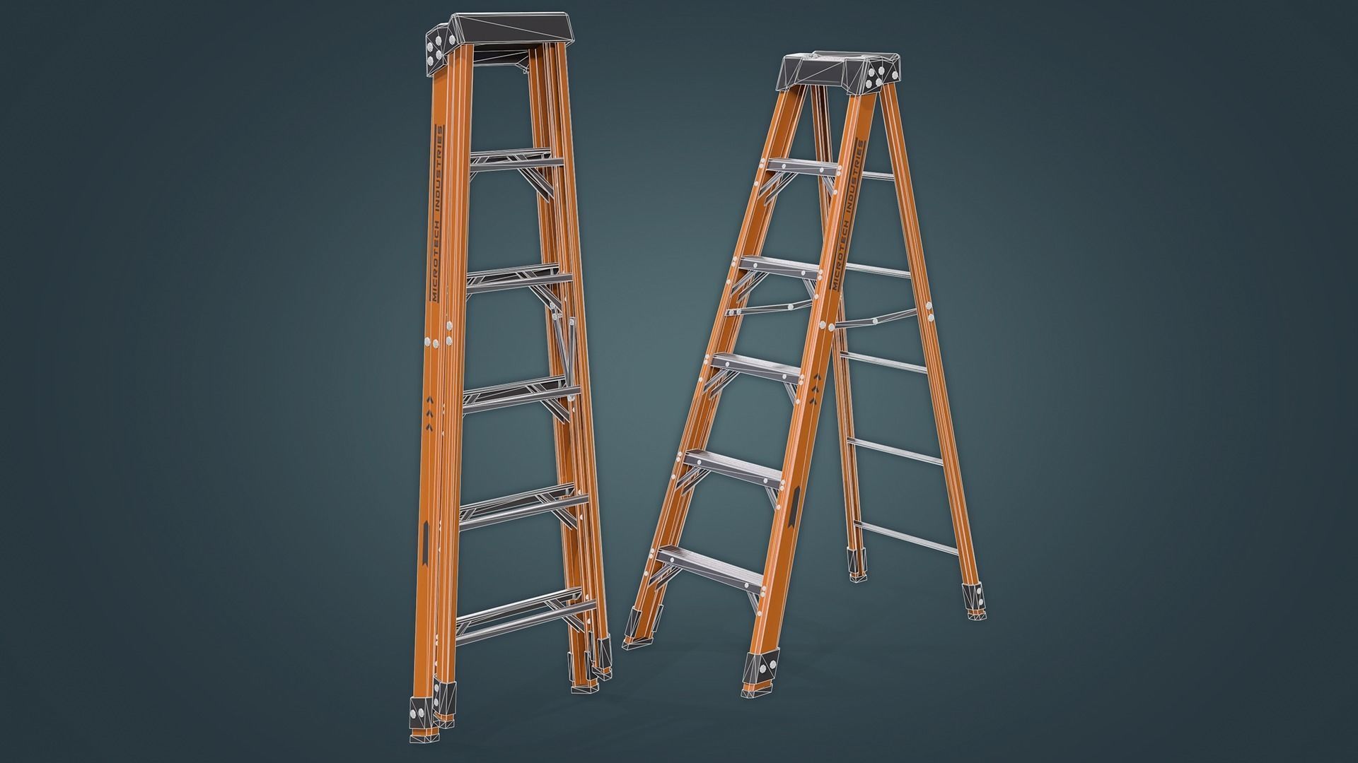 Step Ladder Low-poly 3D model_15
