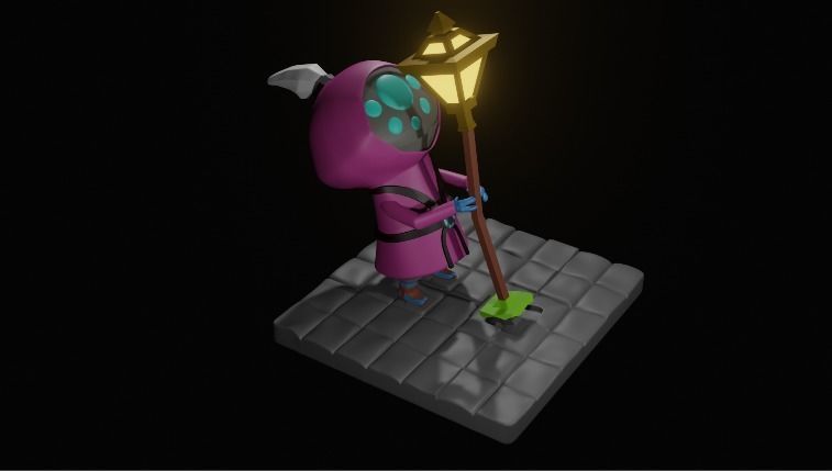 JAX PULLING STREETLIGHT - League of Legends 3D print model_5