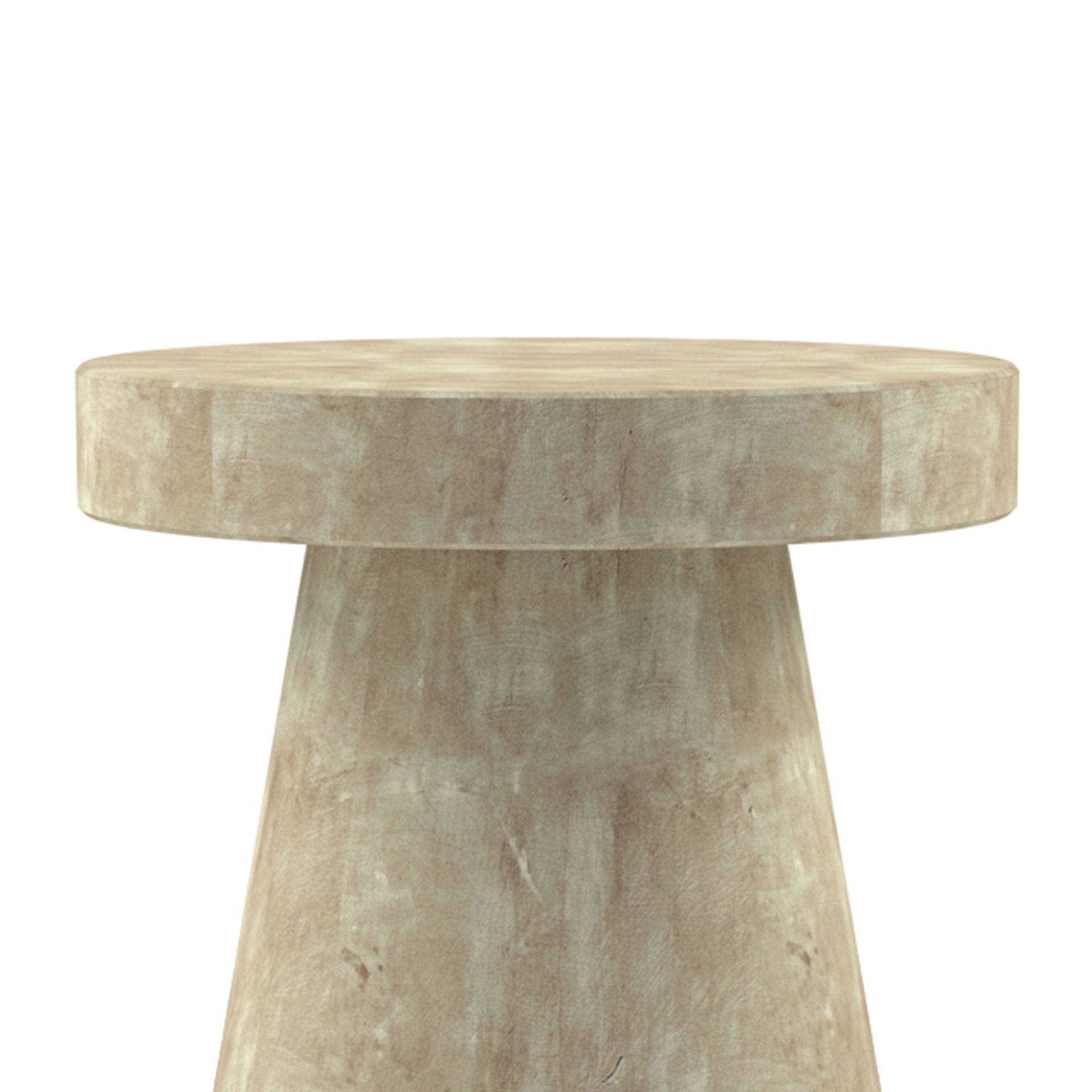 Foley Stone Od Side Table Tall White Low-poly 3D model_1