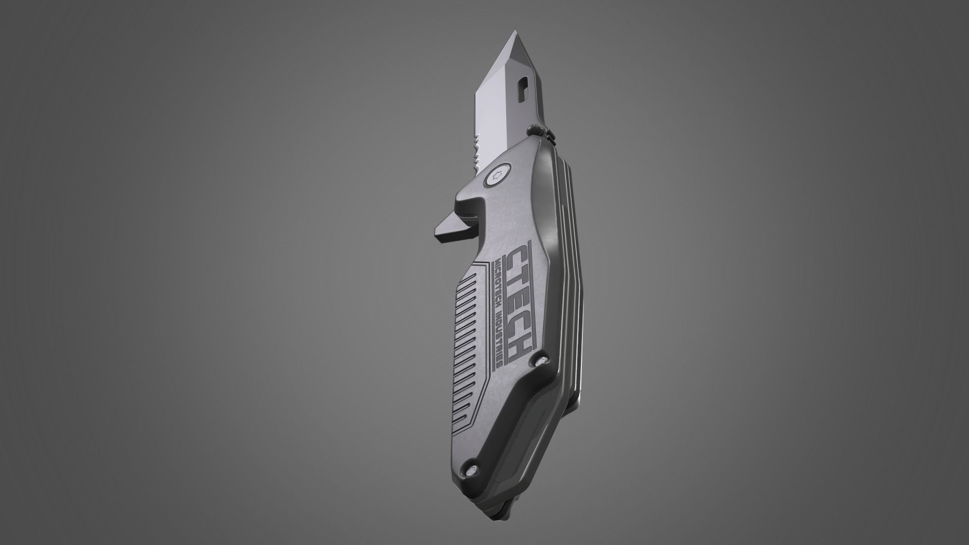 Tanto Folding Knife Low-poly 3D model_13